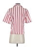 Harshman 100% Cotton Stripes Red Short Sleeve Blouse Size S - photo 2