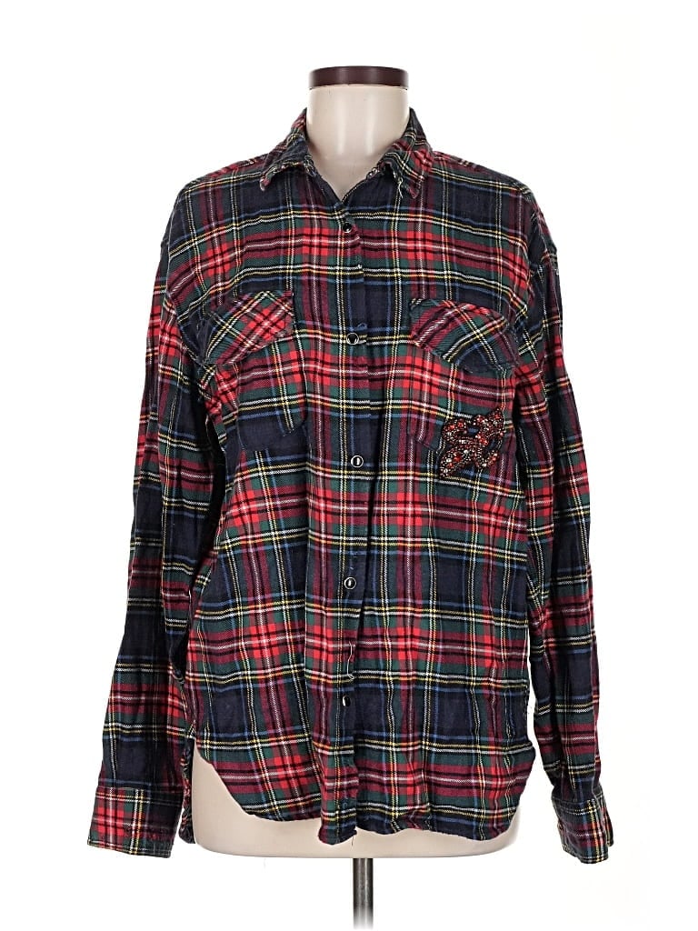 Pre-owned The Kooples Long Sleeve Button Down Shirt In Red