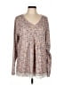 Lomon Tan Long Sleeve Blouse Size L (estimated) - photo 1