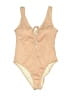 Cupshe Solid Tan One Piece Swimsuit Size L - photo 1