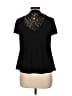 Perceptions Black Short Sleeve Blouse Size 12 - photo 2