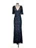 Aidan Mattox 100% Polyester Blue Cocktail Dress Size 4 - photo 2