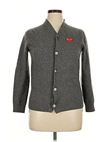Play Comme Des Garçons Wool Red Heart Cardigan (view 1)