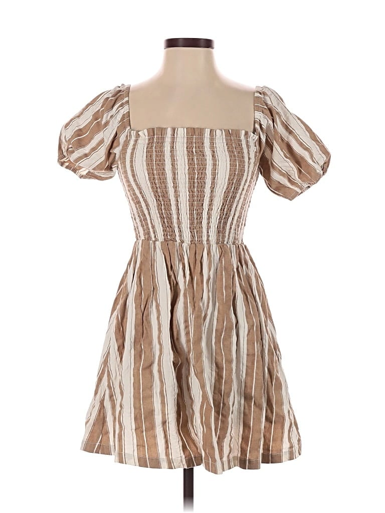 Pre-owned Lost + Wander Casual Dress In Brown