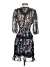 Dark Pink Floral Blue Cocktail Dress Size 4 - photo 2