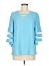 Unbranded 100% Polyester Blue 3/4 Sleeve Top Size M - photo 1