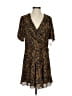 Jessica Simpson 100% Polyester Paisley Brown Cocktail Dress Size 4 - photo 1