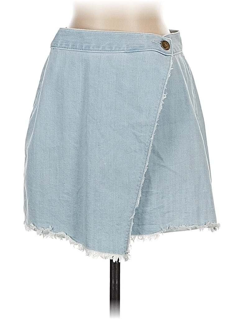 Pre-owned Express Jeans Denim Skirt In Blue