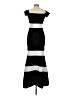 Xscape Stripes Black Casual Dress Size 6 - photo 2