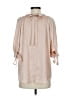 Current Air 100% Polyester Pink Tan 3/4 Sleeve Blouse Size XS - photo 2