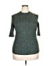Noir Tweed Green Short Sleeve Turtleneck Size XXL - photo 1