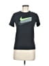 Nike 100% Polyester Gray Black Active T-Shirt Size M - photo 1