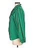 J.Crew 100% Polyester Green Long Sleeve Blouse Size M - photo 5