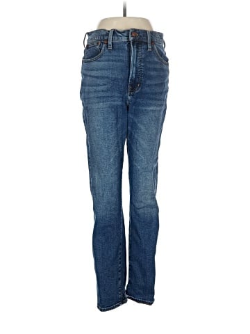 Madewell 10" High-Rise Skinny Jeans in Wendover Wash: TENCEL&trade; Denim Edition (view 1)