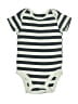 Carter's 100% Cotton Stripes Gray Short Sleeve Onesie 0-3 MO / 3 MO - photo 1
