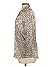 David Cline Metallic Silver Long Sleeve Blouse Size XL - photo 5