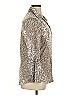 David Cline Metallic Silver Long Sleeve Blouse Size XL - photo 4