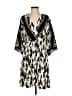 CAbi 100% Polyester Print Black Casual Dress Size S - photo 1
