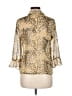 Elementz Animal Print Gold 3/4 Sleeve Blouse Size M (petite) - photo 2