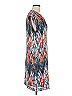 Julie dorst 100% Polyester Print Blue Casual Dress Size 8 - photo 4