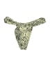 Stone Fox 100% Spandex Animal Print Yellow Swimsuit Bottoms Size L - photo 1