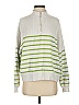 MNG Stripes Green Pullover Sweater Size S - photo 1