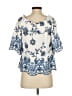 Parker 100% Rayon Ivory Short Sleeve Blouse Size S - photo 2