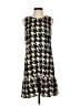 J.Crew 100% Polyester Houndstooth Black Casual Dress Size 2 - photo 1