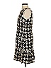 J.Crew 100% Polyester Houndstooth Black Casual Dress Size 2 - photo 5