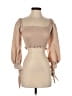 Hyfve Tan 3/4 Sleeve Blouse Size S - photo 1