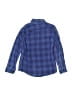 Gap 100% Cotton Checkered-gingham Blue Long Sleeve Button-Down Shirt Size S (kids) - photo 2