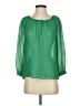 J.Crew Green 3/4 Sleeve Silk Top Size 0 - photo 1