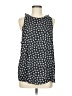 Ann Taylor LOFT 100% Polyester Floral Black Sleeveless Blouse Size M - photo 1