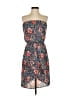 Express 100% Polyester Floral Blue Casual Dress Size XS - photo 1