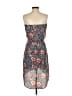 Express 100% Polyester Floral Blue Casual Dress Size XS - photo 2