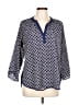 Eclair 100% Polyester Blue 3/4 Sleeve Blouse Size L - photo 1