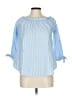 Potter's Pot Blue 3/4 Sleeve Blouse Size L - photo 1