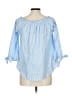 Potter's Pot Blue 3/4 Sleeve Blouse Size L - photo 2