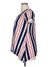 Rouge Stripes Blue Short Sleeve Blouse Size 1X - photo 5