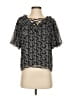 Ann Taylor LOFT 100% Polyester Black Short Sleeve Blouse Size XS - photo 1
