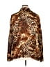 Rafael 100% Polyester Animal Print Brown Long Sleeve Blouse Size 2X - photo 2