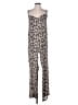 WeWoreWhat 100% Viscose Stars Gray Tan Jumpsuit Size XS - photo 1