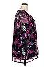 Lane Bryant 100% Polyester Floral Black Long Sleeve Blouse Size 18 - photo 4