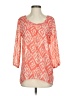 Studio Y 100% Polyester Orange 3/4 Sleeve Blouse Size S - photo 1