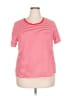 Ella Moss Stripes Red Short Sleeve T-Shirt Size XXL - photo 1