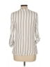 Assorted Brands 100% Rayon Stripes Ivory 3/4 Sleeve Button-Down Shirt Size L - photo 2