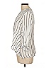 Assorted Brands 100% Rayon Stripes Ivory 3/4 Sleeve Button-Down Shirt Size L - photo 5