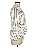 Assorted Brands 100% Rayon Stripes Ivory 3/4 Sleeve Button-Down Shirt Size L - photo 4