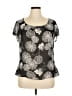 Violet & Claire 100% Polyester Black Short Sleeve Blouse Size XL - photo 1