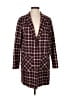 Harlyn Plaid Burgundy Coat Size S - photo 1